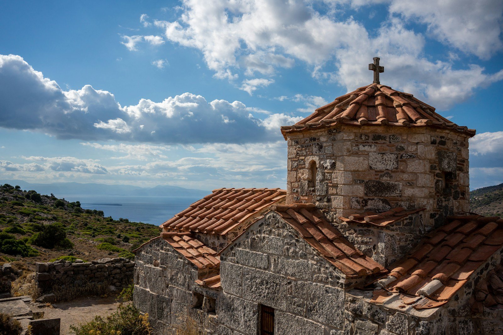 a church with a cross on top of it